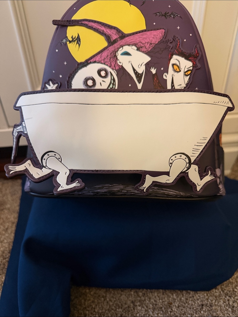 Disney Loungefly Nightmare Before Christmas Lock Character Mini Backpack - Purpl - Picture 8 of 8